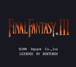 Final Fantasy III - Retrans Title Screen